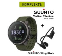 SUUNTO Vertical, Titanium Solar Forest + Suunto Wing Black sporta pulkstenis