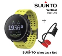 SUUNTO Vertical, Black Lime + Suunto Wing Lava Red sporta pulkstenis