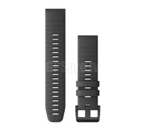 GARMIN Fenix 22mm QuickFit Band, Slate Gray Silicone with Black Hardware