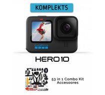 GOPRO HERO10 Black + 53 in 1 Combo Kit Accessories sporta kamera
