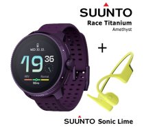 SUUNTO Race, Titanium Amethyst + Suunto Sonic Lime sporta pulkstenis