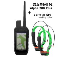 GARMIN Alpha 200 Plus + 2 x TT 25 Collar, Advanced GPS Tracking and Training elektriskā siksna ar pulti