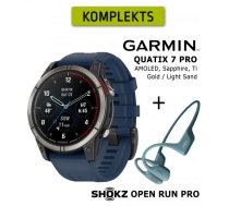 GARMIN Quatix 7 PRO AMOLED + Shokz Open Run Pro Blue sporta pulkstenis