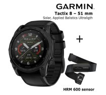 GARMIN Tactix 8 – 51 mm, Solar, Applied Balistics Ultralight + HRM 600 Sensor sporta pulkstenis