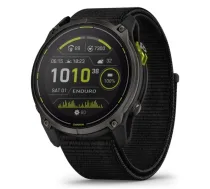 GARMIN Enduro 3 – 51 mm, Solar, Sapphire Carbon Gray DLC Titanium with Black UltraFit Nylon Strap sporta pulkstenis