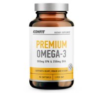 ICONFIT Omega 3 Premium, (EPA 500mg / DHA 250mg), N90 uztura bagātinātājs