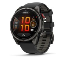 GARMIN fēnix® 8 Pro – 47 mm, AMOLED, Sapphire, Carbon grey DLC titanium with Black/pebble band sporta pulkstenis