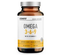 ICONFIT Omega 3, 6 & 9 with Vitamin E. Softgel 1000mg, N90 uztura bagātinātājs