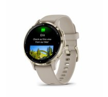 GARMIN Venu 3S, French Gray + Soft Gold sporta pulkstenis