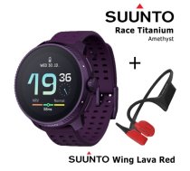 SUUNTO Race, Titanium Amethyst + Suunto Wing Lava Red sporta pulkstenis