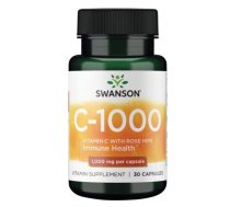SWANSON C-1000 - Vitamin C with Rose Hips 1,000 mg 30 Vegan Caps uztura bagātinātājs