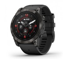 GARMIN epix Pro (Gen 2) Sapphire, 51 mm Carbon Gray DLC titanium with black silicone band sporta pulkstenis