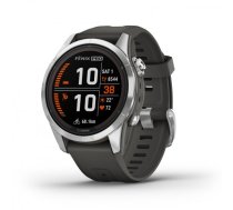 GARMIN fēnix 7S Pro Solar, Silver Stainless Steel with Graphite Band sporta pulkstenis