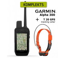 GARMIN Alpha 300 Handheld + T20 Collar, Advanced GPS Dog Tracking and Trainig elektriskā siksna ar pulti