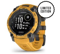 GARMIN Instinct 3 - 45 mm, Solar, Sunburst with sunburst/grey silicone band sporta pulkstenis