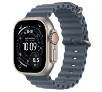 APPLE Watch Ultra 3 GPS + Cellular 49mm Natural Titanium Case with Anchor Blue Ocean Band sporta pulkstenis