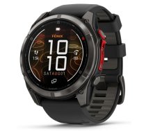 GARMIN fēnix® 8 Pro – 51 mm, MicroLED Sapphire, Carbon grey DLC titanium with Black/pebble band sporta pulkstenis