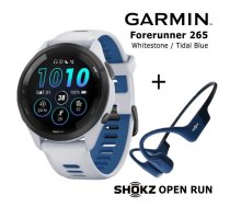 GARMIN Forerunner 265 Whitestone, Blue + Shokz Open Run Blue sporta pulkstenis