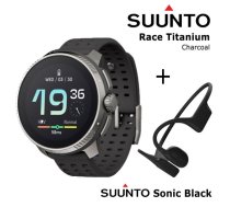 SUUNTO Race, Titanium Charcoal + Suunto Sonic Black sporta pulkstenis