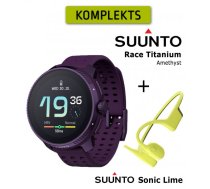 SUUNTO Race, Titanium Amethyst + Suunto Sonic Lime sporta pulkstenis