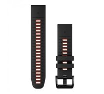 GARMIN Fenix 7, Epix 2 QuickFit 22mm Watch Black/Flame Red silicone band