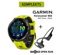 GARMIN Forerunner 965 AMP Yellow / Black + Shokz Open Run Black sporta pulkstenis