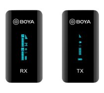 BOYA BY-XM6-S1 / īpaši kompakts 2,4 GHz divkanālu bezvadu mikrofons 1+1 Video
