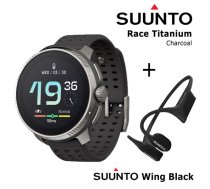 SUUNTO Race, Titanium Charcoal + Suunto Wing Black sporta pulkstenis