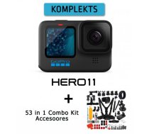 GOPRO HERO11 Black + 53 in 1 Combo Kit Accessories sporta kamera