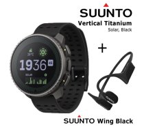 SUUNTO Vertical, Titanium Solar Black + Suunto Wing Black sporta pulkstenis