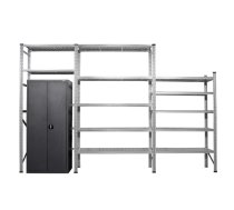 Plauktu komplekts GUMI set ML2, trīs sekcijas ar metāla skapi, 3845x2500mm