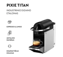 NESPRESSO Kapsulu kafijas automāts Nespresso Pixie EN127.S, sudraba krās./melna krās.