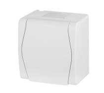 Kontaktligzda Elektro-Plast Hermes 2 1024-00, Iezemēta rozete, IP44, balta