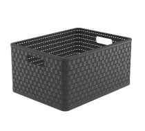 Uzglabāšanas kaste, transports-rīki-paredzēts uzglabāšanai Rotho, 28 l, antracīta krās.-pelēka krās., 43 x 33 x 21.5 cm
