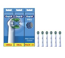 Oral-B EB20-6 Precision Clean Pro Zobu Birstes Uzgaļi, 6 Gab