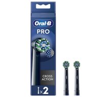 Elektriskās zobu birstes galviņa Oral-B EB50-2 Cross Action Pro Black, melna, 2 gab.