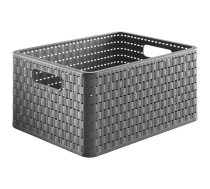 Uzglabāšanas kaste, transports-rīki-paredzēts uzglabāšanai Rotho 1115308853, 18 l, antracīta krās., 36.8 x 27.8 x 19.1 cm