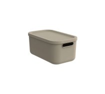 Uzglabāšanas kaste ar vāku Rotho Albula, 12 l, bēša, 39.5 x 23.5 x 17.7 cm