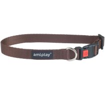Kaklasiksna suņiem Amiplay Basic with Lock, brūna krās.-sarkana krās., 350 - 500 mm x 20 mm, 35-50