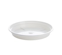 Puķu poda šķīvis Uniplastex UPO14, balta krās., 14 cm