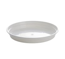 Puķu poda šķīvis Uniplastex UPO18, balta krās., 18 cm