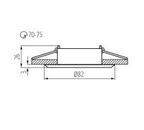 Lampa padziļinājums Kanlux CT-DTL50, GX5.3, sudraba krās.