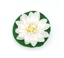 Dārza apdare "Lilija" Garden Center F032, 10 cm x 10 cm x 5 cm, balta krās.-zaļa krās.