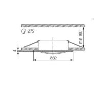 Lampa padziļinājums Kanlux CTC-5515-C, G5.3, hroma krās.