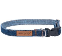 Kaklasiksna suņiem Amiplay Denim, tumši zila, 350 - 500 mm x 20 mm, 35-50