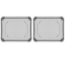Paplāte 643379, 38 cm x 2 cm, 31 cm, 2 gab., Sudraba