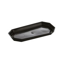 Puķu poda šķīvis Uniplastex Upp 5-120, melna krās., 24.2 cm, 24 cm
