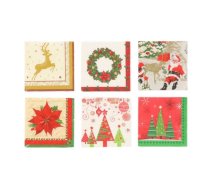 Ziemassvētku papīra salvetes CHRISTMAS, 33 cm x 33 cm, ,krāsa-dizains tiek izvēlēts nejauši,, 20 gab.