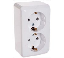 Dubultā kontaktligzda Schneider Electric Prima WDE001048, Iezemēta rozete, balta