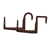 Puķu poda turētājs Plastkon Universal 41105511, 23.8 cm x 13.5 cm, 1.2 cm, plastmasa, tumši brūna krās.